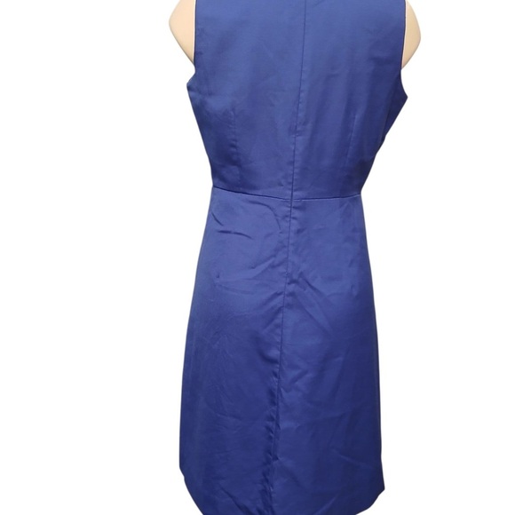 J. Crew Vibrant Blue Mini Dress with planks - Picture 2 of 10